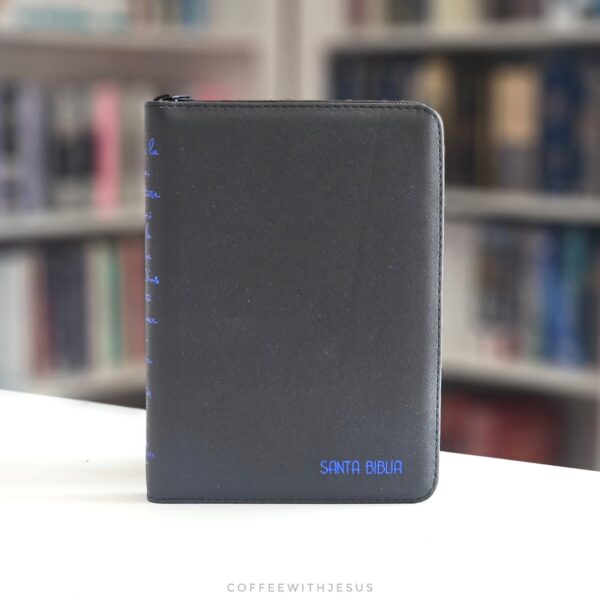 Biblia Negro Indice Canto Plateado