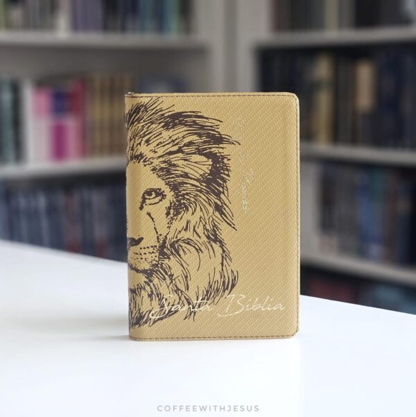 RVR60 Biblia Leon Dorado Letra Grande