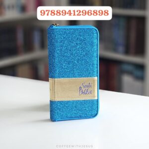 Biblia Reina Valera 1960 Cartera Escarchada Turquesa