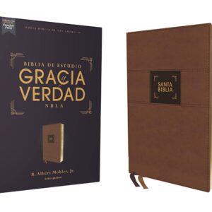 NBLA Biblia de Estudio Gracia y Verdad, Leathersoft, Café