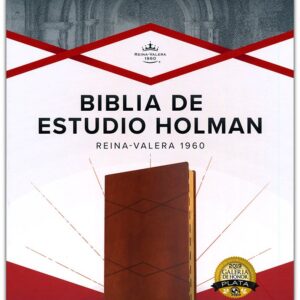 Biblia de Estudio Holman, café, símil piel, con índice